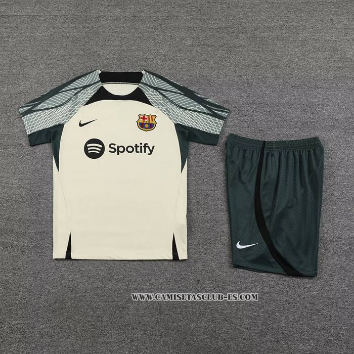 Chandal del Barcelona 23-24 Manga Corta Verde - Pantalon Corto